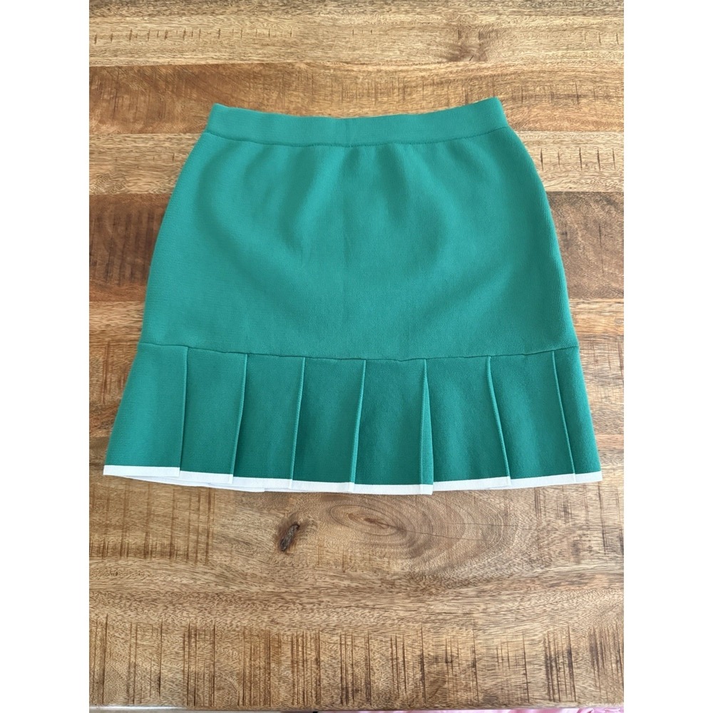 Sincerely Jules Women's Green Pleated Tennis Skirt‎ Medium Preppy Athletic Mini